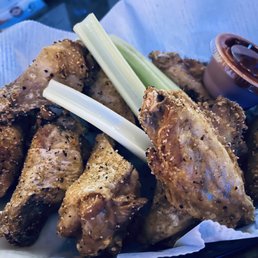Lemon Pepper Wings with Marcus sauce on the side Lemon Pepper Wings with Marcus sauce on the side