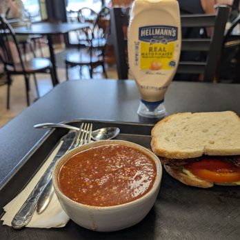 Best Regards Bakery & Cafe - Gazpacho and ultimate BLT with 6 pieces of bacon, fresh tomato and lettuce. - Bakeries Near Me - Overland Park, Kansas Best Regards Bakery & Cafe - Gazpacho and ultimate BLT with 6 pieces of bacon, fresh tomato and lettuce. - Bakeries Near Me - Overland Park, Kansas