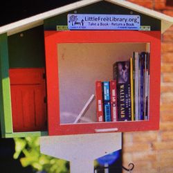 Little Free Library - Unique red, white & green library