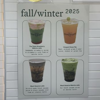Bopomofo Cafe - Fall/Winter Menu 2025 - Cafes Near Me - Irvine, California