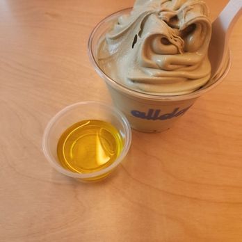 Allday Pizza - Pistachio Gelato with olive oil - Pizza Near Me - Austin, Texas Allday Pizza - Pistachio Gelato with olive oil - Pizza Near Me - Austin, Texas