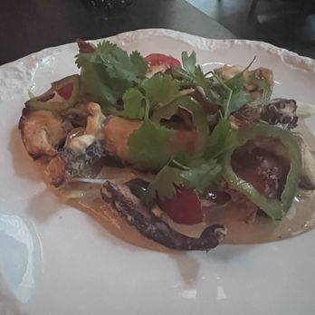 Vernick Fish - crispy octopus, charred corn, smoked chili aioli, cilantro- VERY SALTY - Seafood Near Me - Philadelphia, Pennsylvania