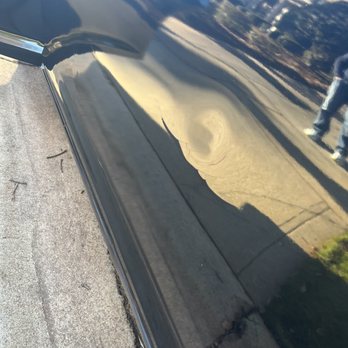Ballantyne Limousine - Dents and scratches on the door of the Chrysler 300 - Limos Near Me - Charlotte, North Carolina