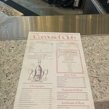 Carousel Club - Drink menu - Cocktail Bars Near Me - Hallandale Beach, Florida Carousel Club - Drink menu - Cocktail Bars Near Me - Hallandale Beach, Florida
