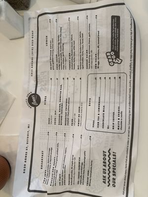 Menu photo 8 Norm's Diner Detroit, MI