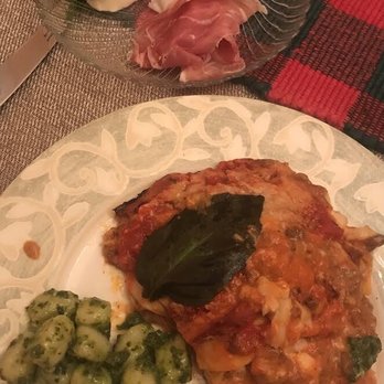 A Modo Mio - Lasagna with a sampling of pesto gnocchi - Pizza Near Me - Arlington, Virginia A Modo Mio - Lasagna with a sampling of pesto gnocchi - Pizza Near Me - Arlington, Virginia