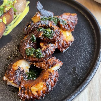 Yunta Nikkei - Pulpo Anticuchero (Grilled octopus) $20 4/2022 - Peruvian Near Me - Charlotte, North Carolina Yunta Nikkei - Pulpo Anticuchero (Grilled octopus) $20 4/2022 - Peruvian Near Me - Charlotte, North Carolina