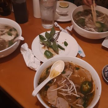Pho Vn - Our dinner the spicy pho the the chicken pho and number 15 pho with the flank and tenden bone - Vietnamese Near Me - Boynton Beach, Florida Pho Vn - Our dinner the spicy pho the the chicken pho and number 15 pho with the flank and tenden bone - Vietnamese Near Me - Boynton Beach, Florida