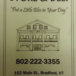 Bliss Village Store & Deli - Menu pg 1