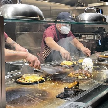 Gaijin - Okonomiyaki in action - Japanese Near Me - Chicago, Illinois Gaijin - Okonomiyaki in action - Japanese Near Me - Chicago, Illinois