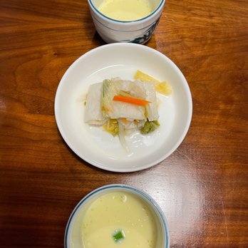 Doshi Sushi - Steamed eggs with white kimchi - Sushi Bars Near Me - Duluth, Georgia