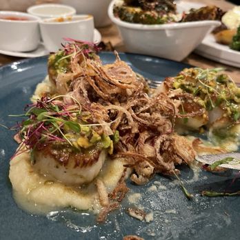 Leoness Cellars - Pistachio crusted scallops super yummy and tender tasted like lobster - Venues & Event Spaces Near Me - Temecula, California