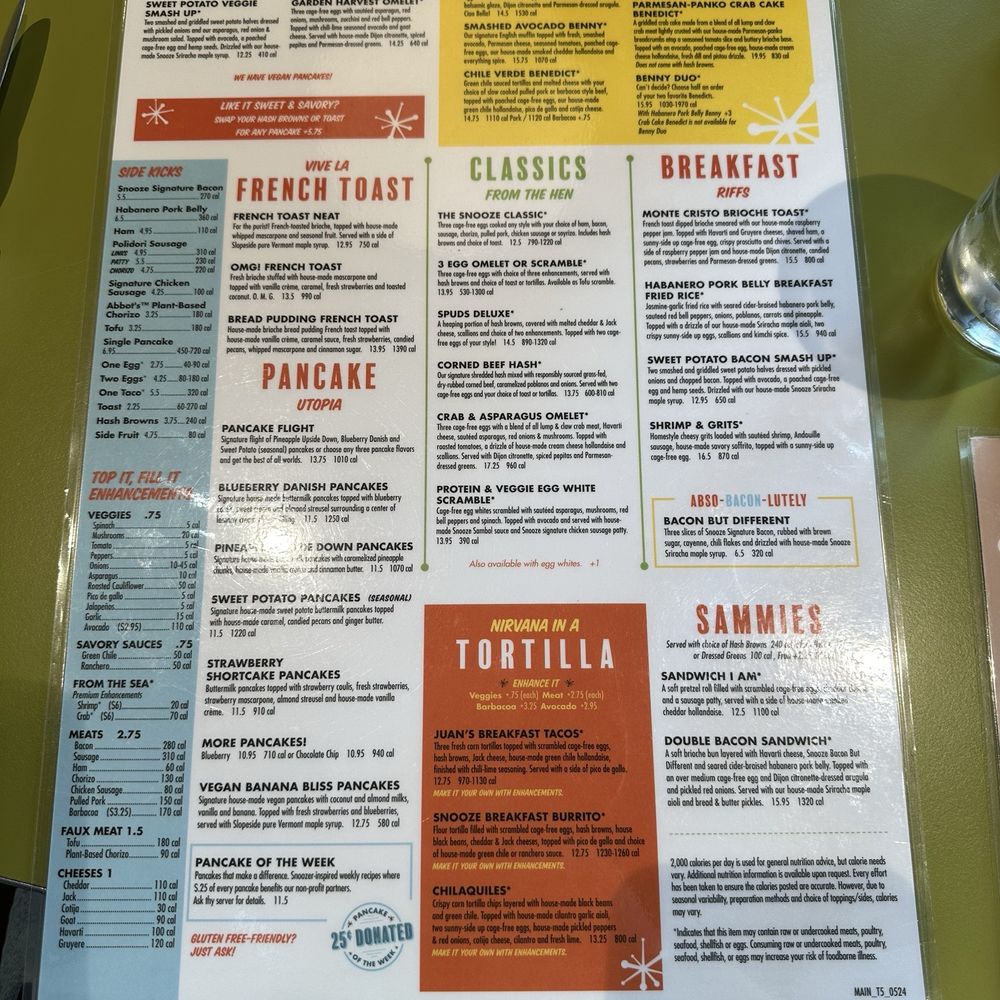 Snooze, an A.M. Eatery - Menu - Breakfast & Brunch Near Me - Alpharetta, Georgia Snooze, an A.M. Eatery - Menu - Breakfast & Brunch Near Me - Alpharetta, Georgia