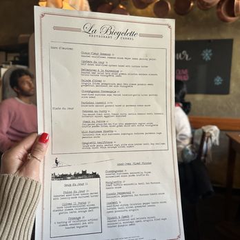 La Bicyclette - Menu - French Near Me - Carmel, California