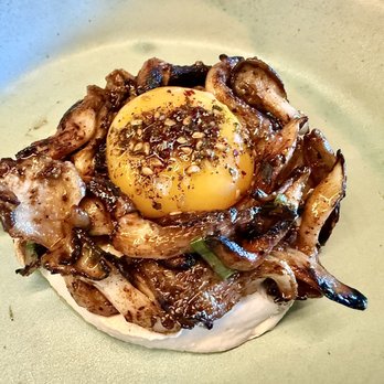 Albi - Mushroom Hummus, Confit Egg Yolk, Black Garlic - Middle Eastern Near Me - Washington, DC, District of Columbia