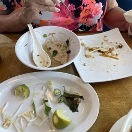 a woman eating a meal