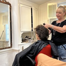 CreatedHair - Getting her beautiful wig styled.