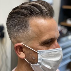 United Grooming - Pompadour & Bald fade by Julie.