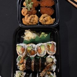 Sushi Zone - Spider Roll Uni Sea Urchin Ikura (Salmon Roe) Gunkan Salmon Roll