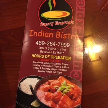 Curry Express Indian Bistro - BYOB and separate lunch and dinner hours - Indian Near Me - Rockwall, Texas
