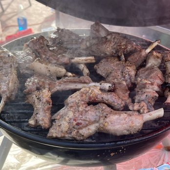 Taes Place - Marinated Lamb Chops smoking on the grill!!! - New American Near Me - Charleston, West Virginia Taes Place - Marinated Lamb Chops smoking on the grill!!! - New American Near Me - Charleston, West Virginia