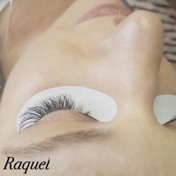Lashes by Raquel - Halfway though the first eye. 3d natural set.