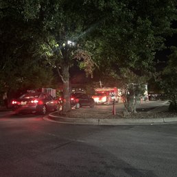 The long line. There's a line in the second lane as well.
