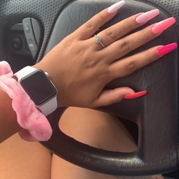 Fresh full set of acrylics with gel polish Fresh full set of acrylics with gel polish