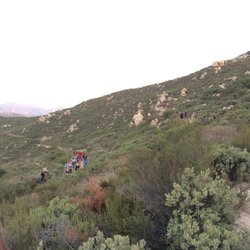 Camp Bum - Groups heading to the summit of Iron Mountain for August's Full Moon Hike.