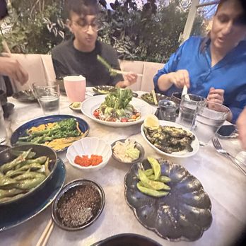 Wabi on Rose - Chili Garlic Edamame Miso Soup Crispy Brussel Sprouts Blistered Shishito Cucumber Salad Hip Hop Anonymous - Sushi Bars Near Me - Venice, California Wabi on Rose - Chili Garlic Edamame Miso Soup Crispy Brussel Sprouts Blistered Shishito Cucumber Salad Hip Hop Anonymous - Sushi Bars Near Me - Venice, California