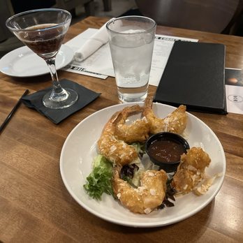 Rochester Corner Bar - Espresso martini and coconut shrimp appetizer. - Bars Near Me - Rochester, Michigan