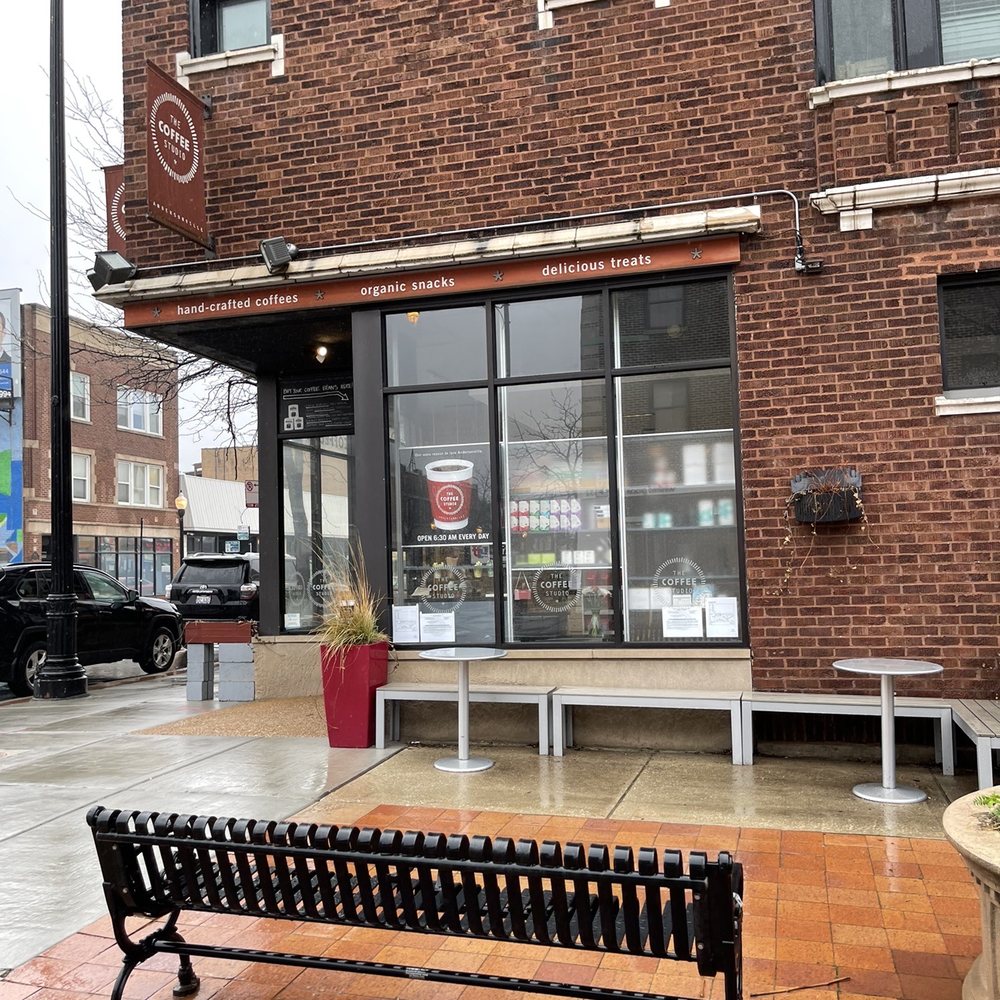 The Coffee Studio - a bench in front of a coffee shop - Coffee & Tea Near Me - Chicago, Illinois The Coffee Studio - a bench in front of a coffee shop - Coffee & Tea Near Me - Chicago, Illinois