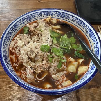 Northern Cafe - Hot & spicy prime beef noodle soup w/ wide noodles - Chinese Near Me - Gardena, California Northern Cafe - Hot & spicy prime beef noodle soup w/ wide noodles - Chinese Near Me - Gardena, California