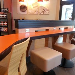 Dunkin' - USB outlets to charge your mobile devices.