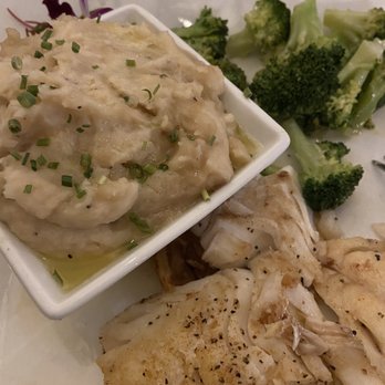 Chew 62 - Grilled haddock with a side of broccoli and mashed potatoes - Bars Near Me - Dover-Foxcroft, Maine Chew 62 - Grilled haddock with a side of broccoli and mashed potatoes - Bars Near Me - Dover-Foxcroft, Maine