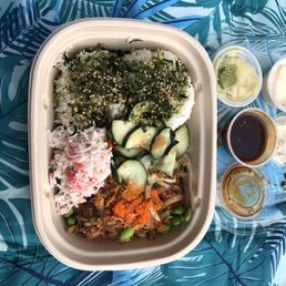 Large Poke Bowl. I probably ate like 3 bites of poke already in this pic. Oops Large Poke Bowl. I probably ate like 3 bites of poke already in this pic. Oops