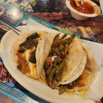 Taqueria Del Sol - Nopales tacos and poblano queso tacos. Great vegetarian options. - Tex-Mex Near Me - Houston, Texas