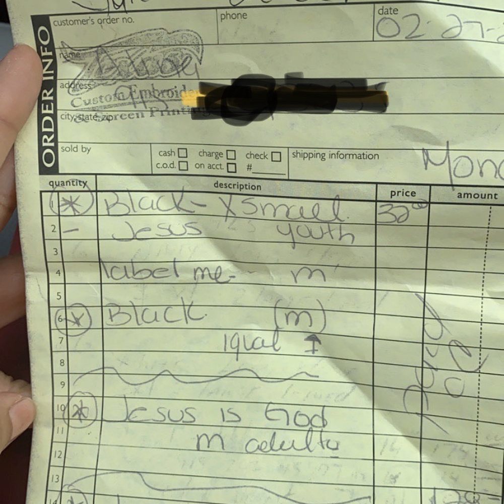Texas Custom Embroidery - Receipt that does not show NO REFUND POLICY - Customized Merchandise Near Me - El Paso, Texas Texas Custom Embroidery - Receipt that does not show NO REFUND POLICY - Customized Merchandise Near Me - El Paso, Texas
