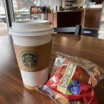 Bistro 634 - Starbucks Macchiato and an Otis  blueberry muffin - Cafes Near Me - Louisville, Kentucky