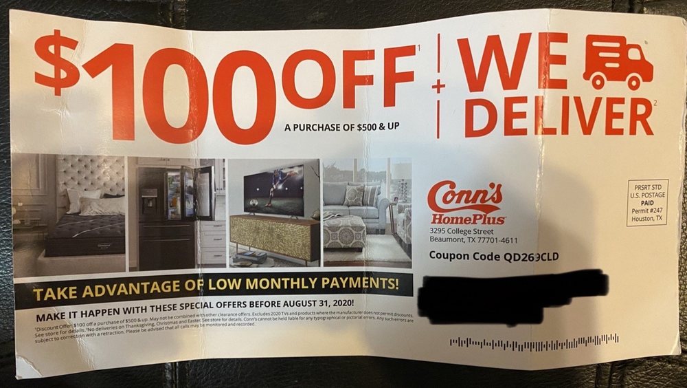 CONN’S HOMEPLUS Updated August 2024 108 Gateway Shopping Ctr, Beaumont, Texas Furniture