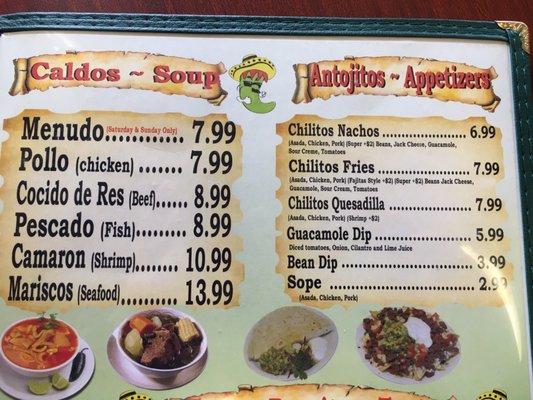 Menu photo 7 Los Chilitos Restaurant South El Monte, CA