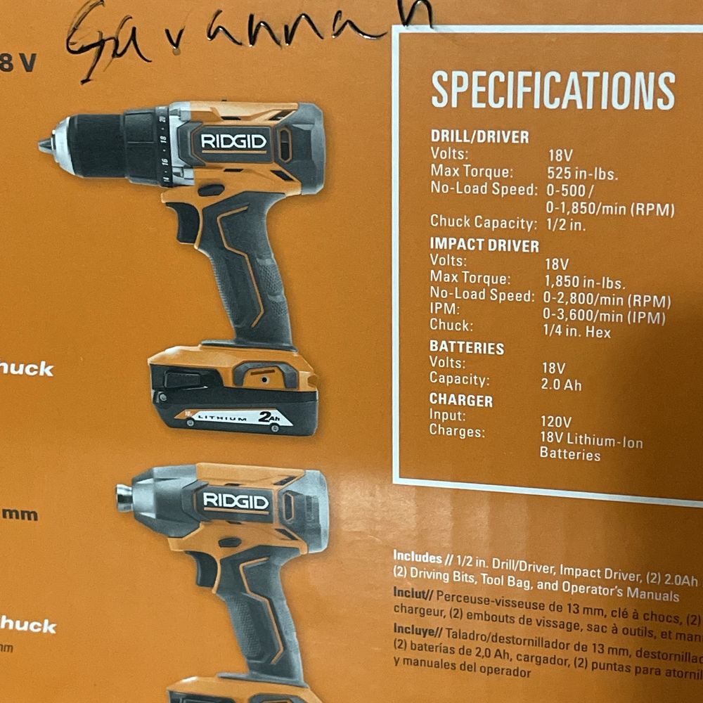 Ridgid combo kit Ridgid combo kit