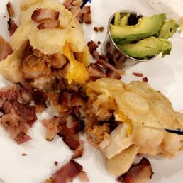Chicken & Waffles.. Avocado was extra not included