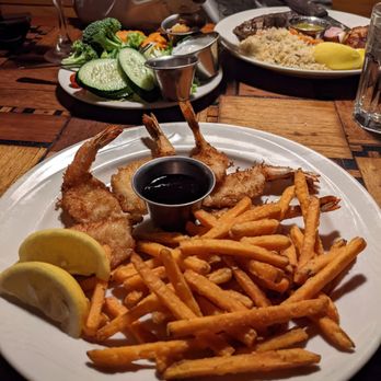 Pelican's Restaurant - Coconut shrimp and sweet potatoes fries - Seafood Near Me - Albuquerque, New Mexico