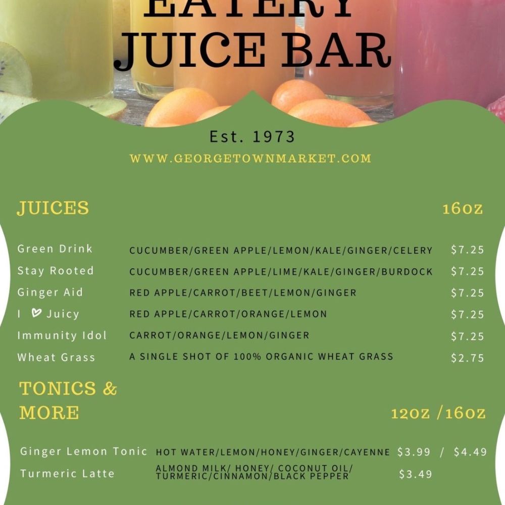 Georgetown Market - Juice Bar Menu - Health Markets Near Me - Indianapolis, Indiana Georgetown Market - Juice Bar Menu - Health Markets Near Me - Indianapolis, Indiana
