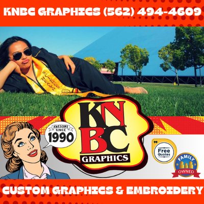 Graduation Coming Up? Call KNBC! - Embroidery, Screen Printing, Direct Garment Printing, full color process printing for business cards, banners, flyers and more. Call today!