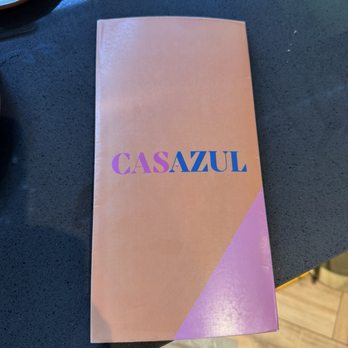 Casazul - Front of the menu - New Mexican Cuisine Near Me - Laredo, Texas