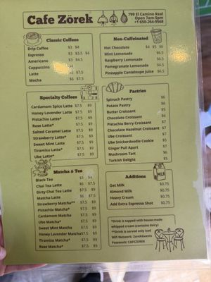 Menu photo 1 Zorek San Bruno, CA Menu photo 1 Zorek San Bruno, CA