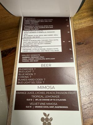 Menu photo 5 Velvet Vine Wine Las Vegas, NV