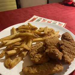 Chicken strips and fries